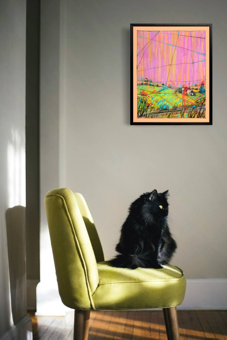 Original Contemporary Landscape Drawing by Tatiana Ivchenkova