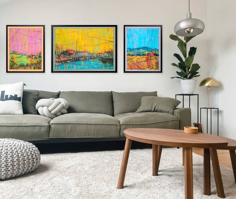 Original Contemporary Landscape Drawing by Tatiana Ivchenkova