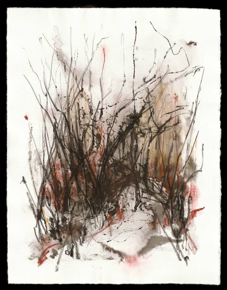 Original Abstract Expressionism Nature Mixed Media by Tatiana Ivchenkova