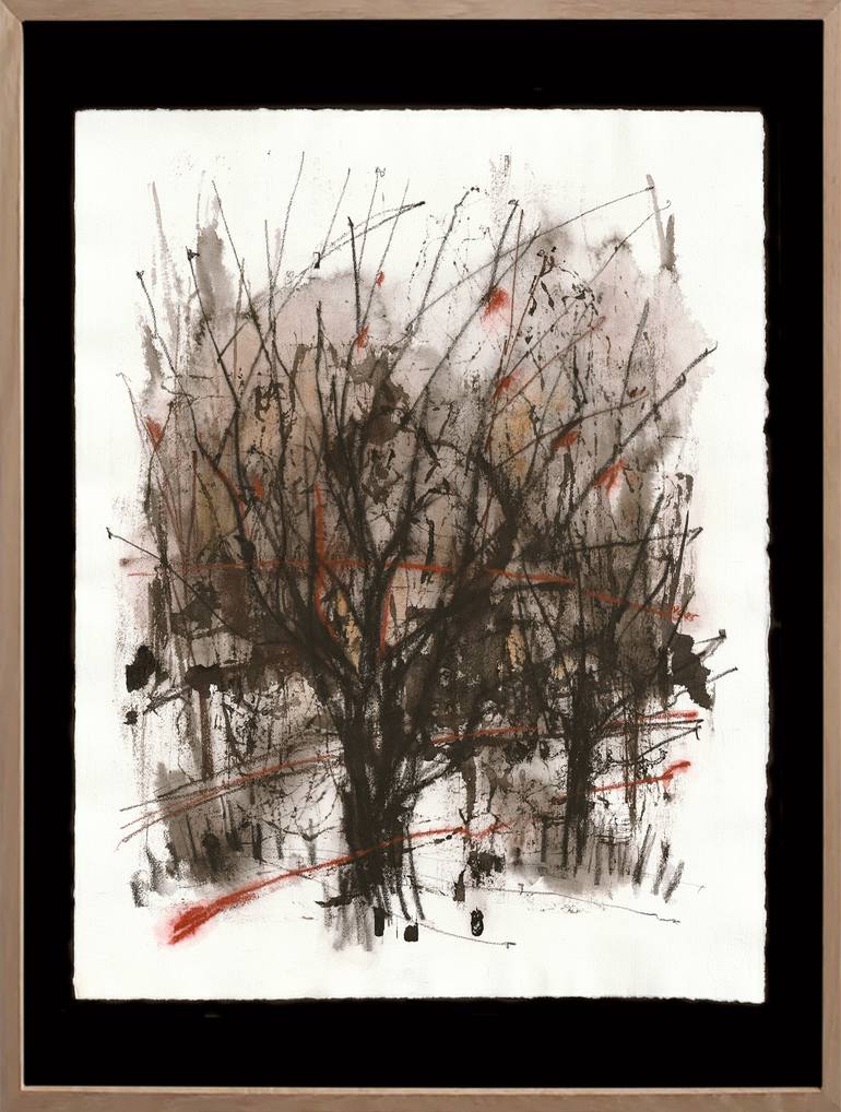 Original Abstract Expressionism Nature Mixed Media by Tatiana Ivchenkova