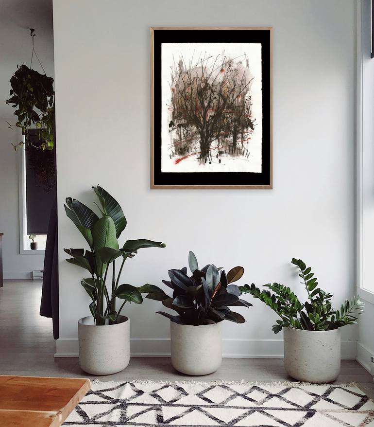 Original Abstract Expressionism Nature Mixed Media by Tatiana Ivchenkova