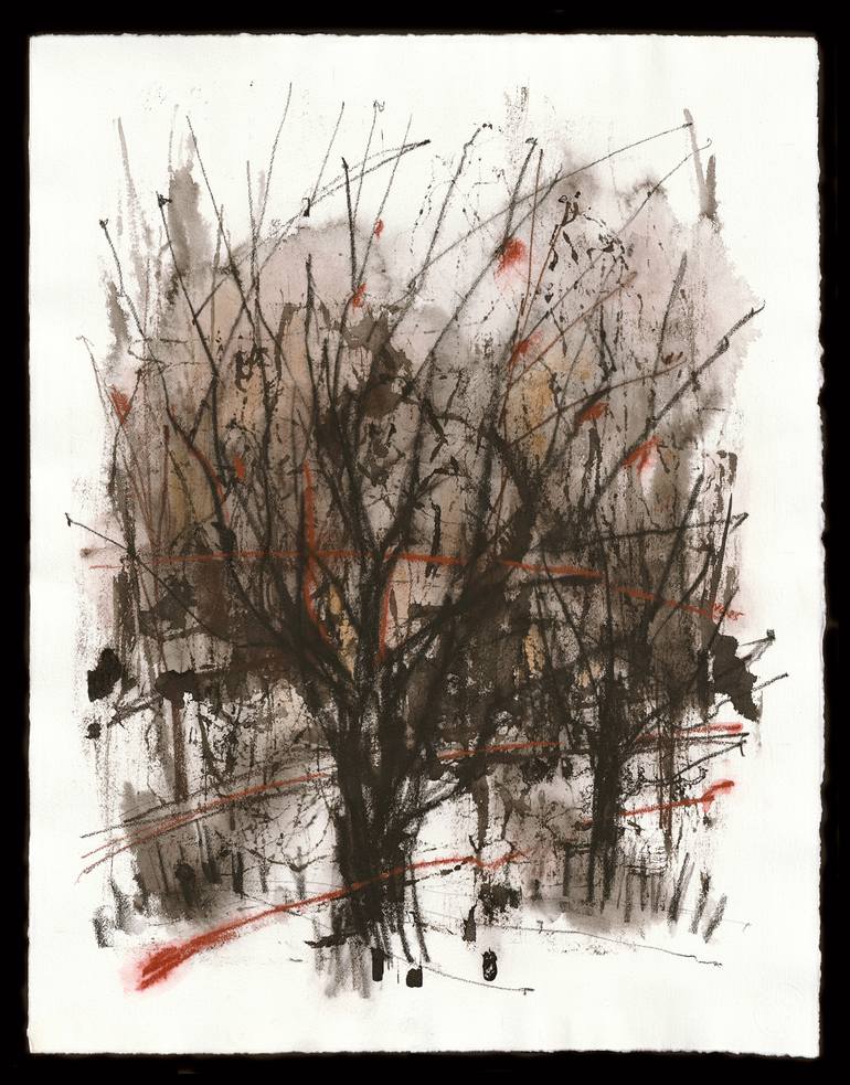 Original Abstract Expressionism Nature Mixed Media by Tatiana Ivchenkova