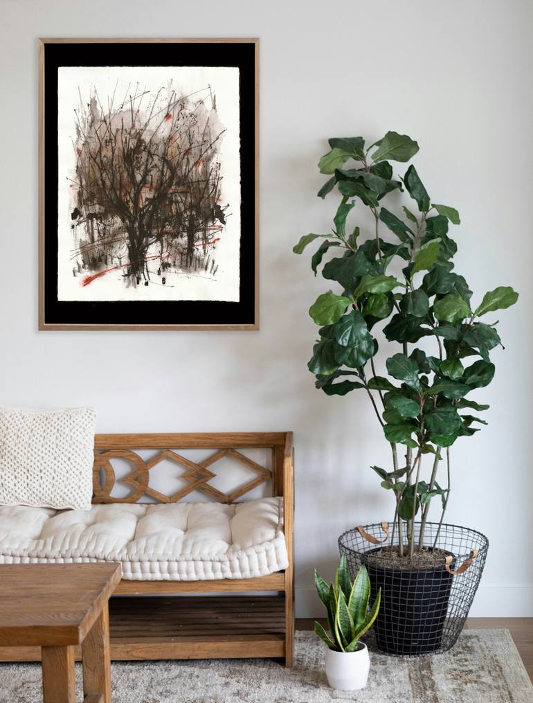 Original Abstract Expressionism Nature Mixed Media by Tatiana Ivchenkova