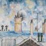Original oil painting, oil on canvas, 50x70 cm, 2015