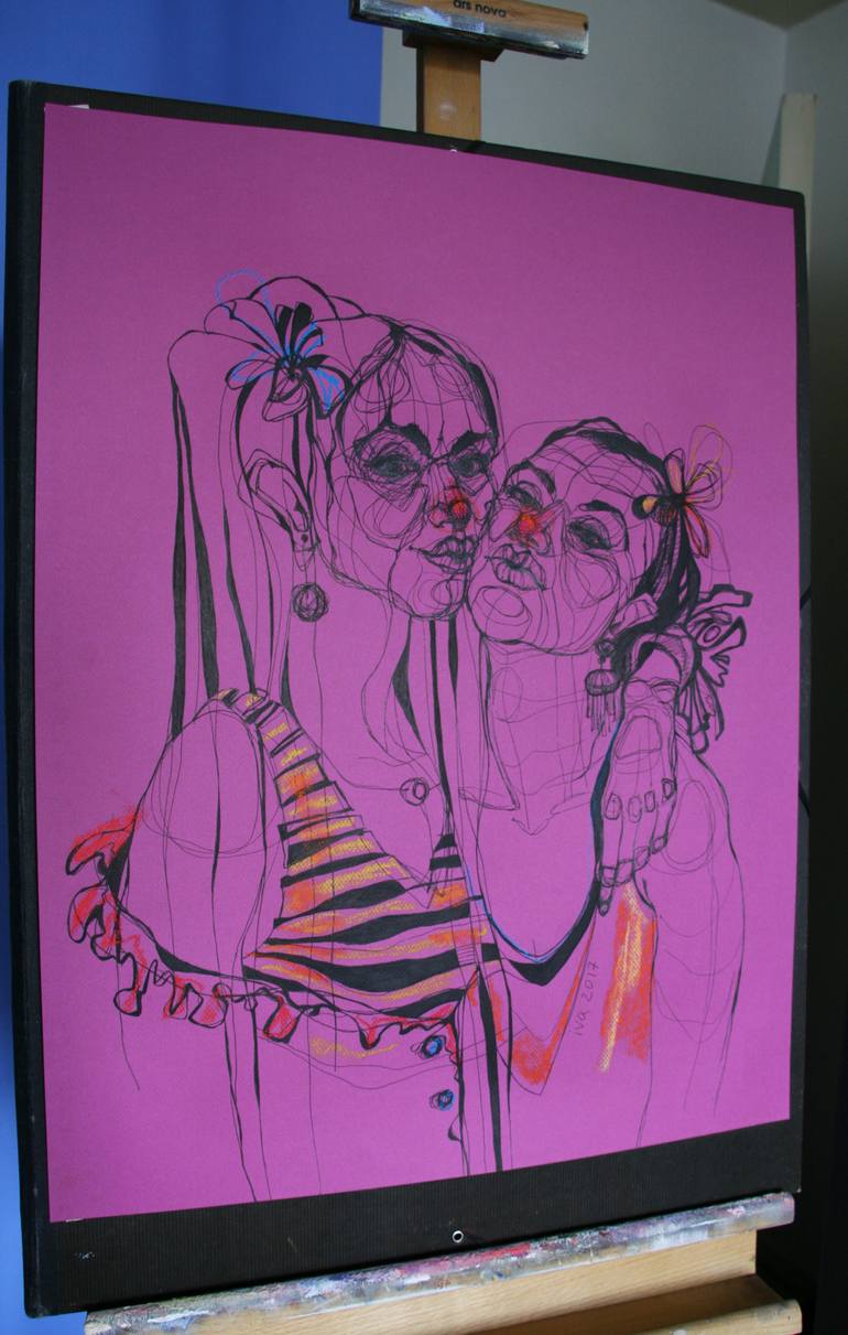 Original Expressionism Humor Drawing by Tatiana Ivchenkova