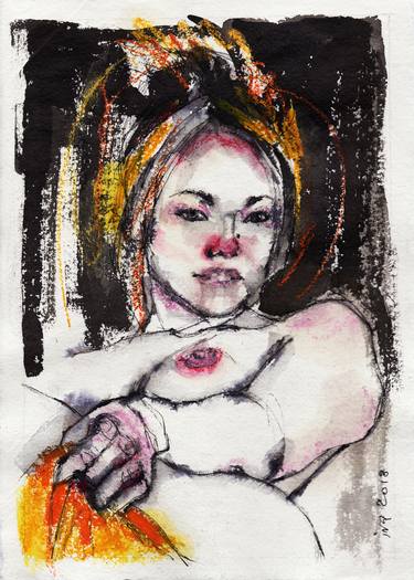Print of Expressionism Erotic Drawings by Tatiana Ivchenkova
