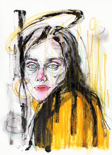 Original Expressionism Portrait Drawings by Tatiana Ivchenkova