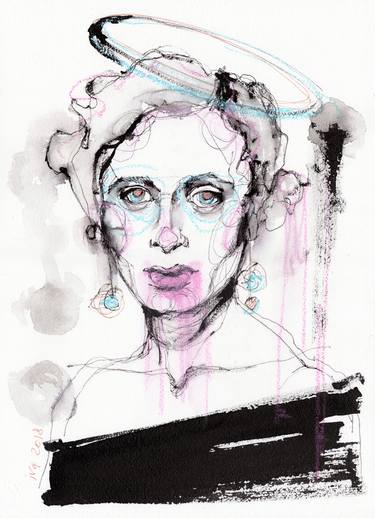 Print of Expressionism Portrait Drawings by Tatiana Ivchenkova