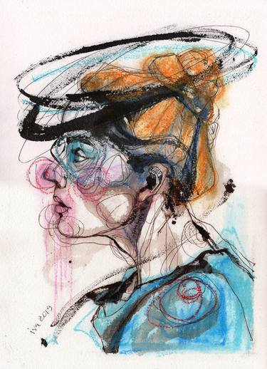 Original Expressionism Women Drawings by Tatiana Ivchenkova