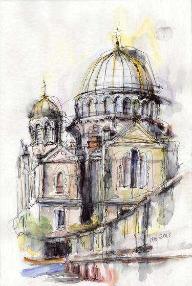 Print of Expressionism Architecture Paintings by Tatiana Ivchenkova