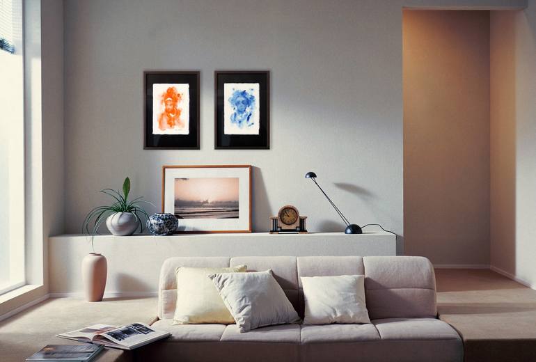 Original Abstract Expressionism People Painting by Tatiana Ivchenkova