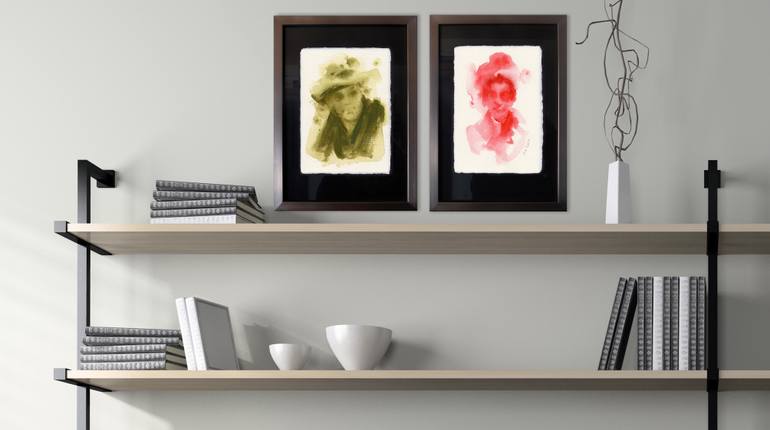 Original Abstract Expressionism People Painting by Tatiana Ivchenkova