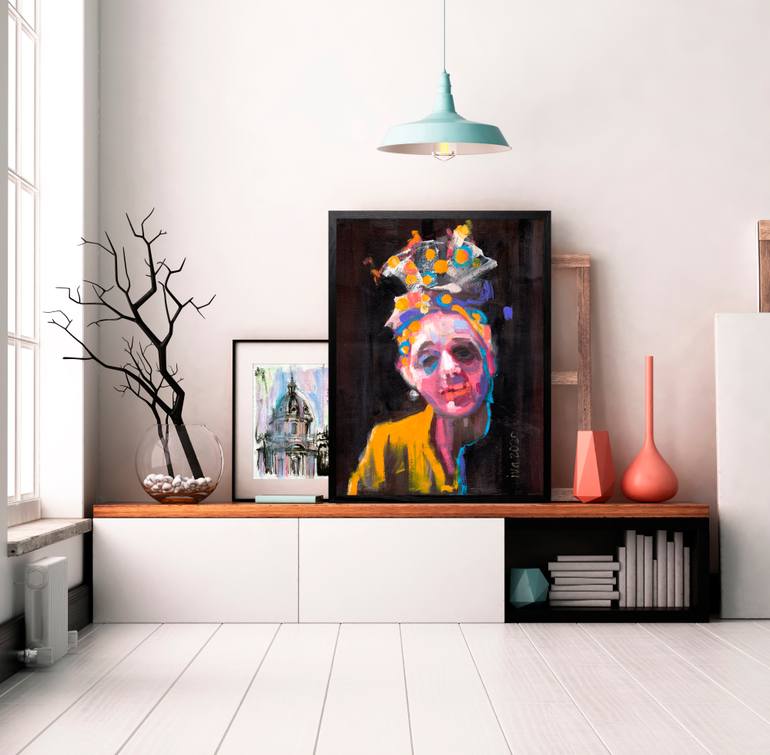 Original Expressionism People Painting by Tatiana Ivchenkova