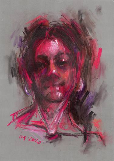Original Abstract Expressionism Portrait Drawings by Tatiana Ivchenkova
