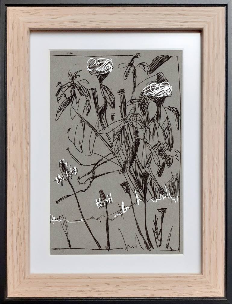 Original Expressionism Floral Drawing by Tatiana Ivchenkova