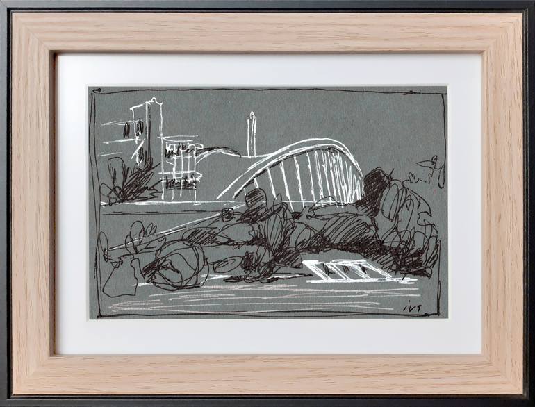 Original Expressionism Landscape Drawing by Tatiana Ivchenkova