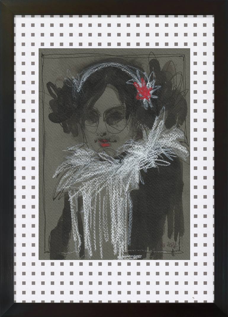 Original Expressionism Women Drawing by Tatiana Ivchenkova