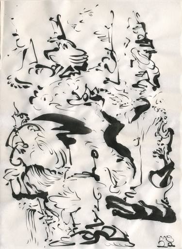 Original Expressionism Fantasy Drawings by Matthias Siebert