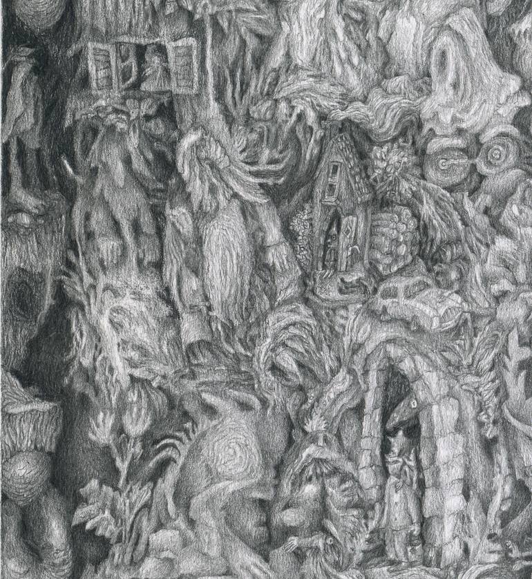 Original Figurative Fantasy Drawing by Matthias Siebert