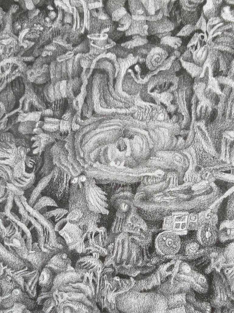 Original Surrealism Fantasy Drawing by Matthias Siebert