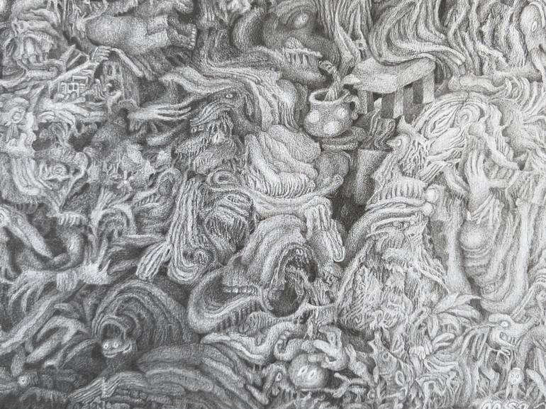 Original Surrealism Fantasy Drawing by Matthias Siebert
