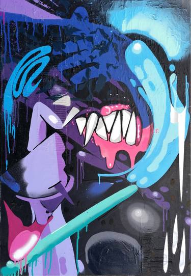 Original Street Art Abstract Paintings by AC ONE
