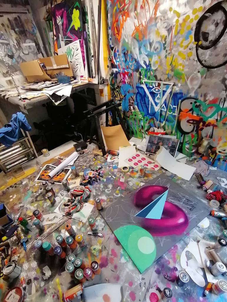 Original Contemporary Abstract Painting by Ac One