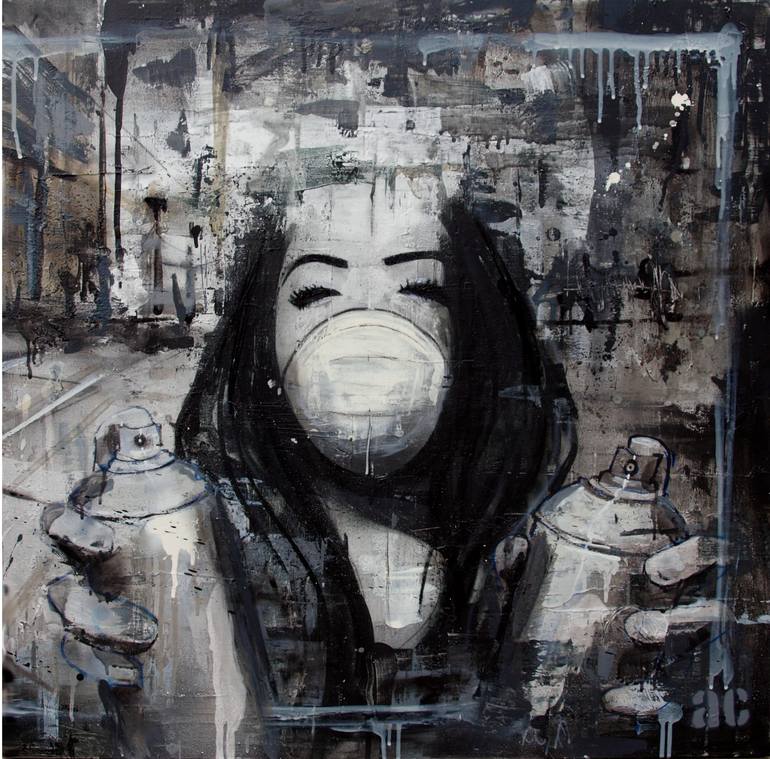 Original Street Art Cities Painting by AC ONE