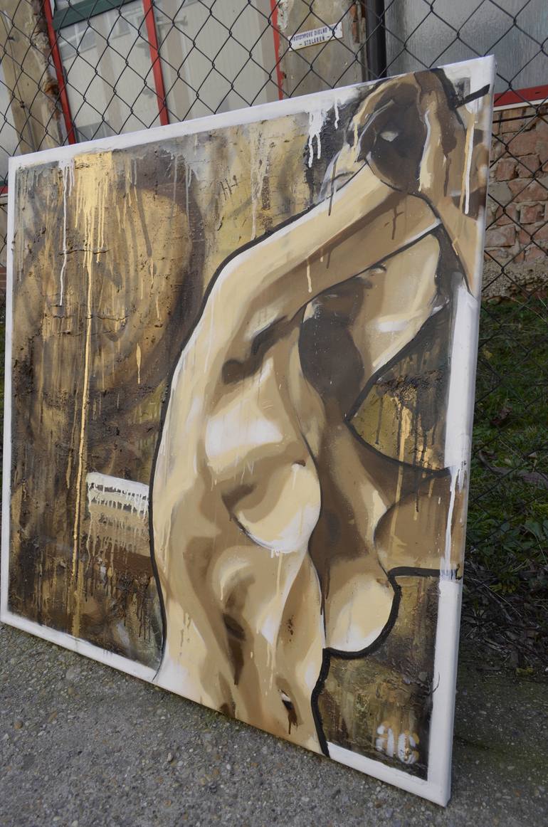 Original Figurative Nude Painting by AC ONE