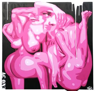 Original Figurative Body Paintings by AC ONE