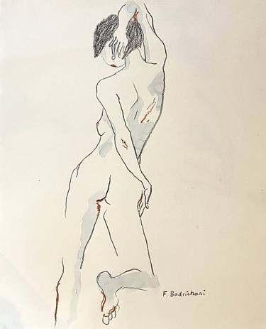 Original Nude Drawings by Faustine Badrichani