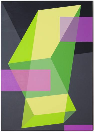 Original Abstract Geometric Paintings by István JARMECZKY