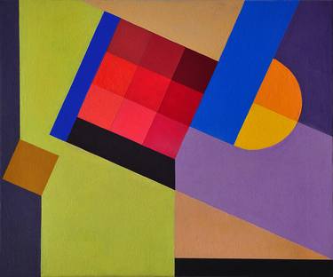 Original Abstract Geometric Paintings by István JARMECZKY
