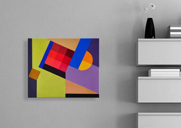 Original Geometric Painting by István JARMECZKY