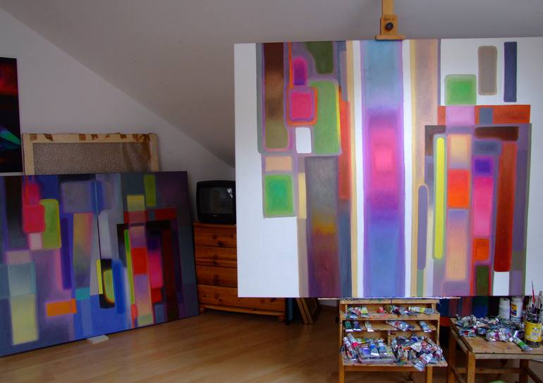 Original Modern Abstract Painting by István JARMECZKY