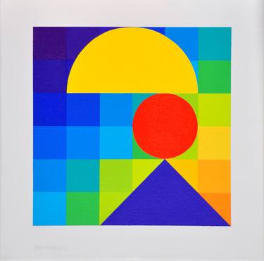 Original Geometric Paintings by István JARMECZKY