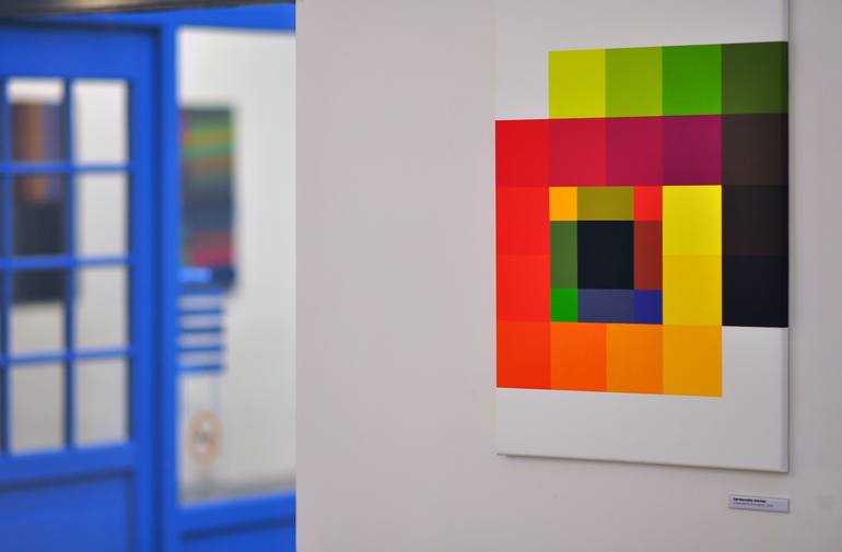 Original Geometric Painting by István JARMECZKY