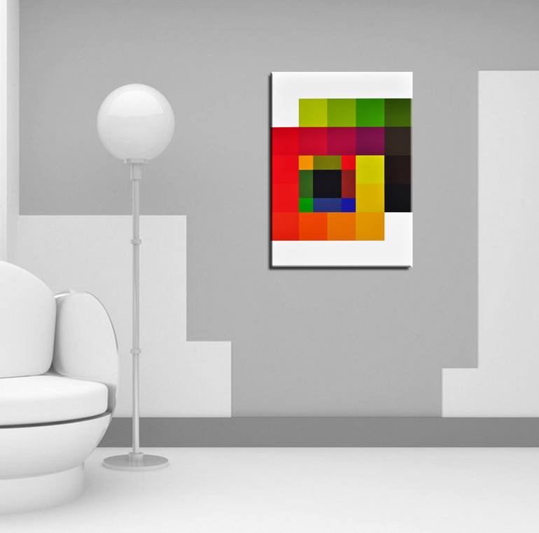 Original Geometric Painting by István JARMECZKY