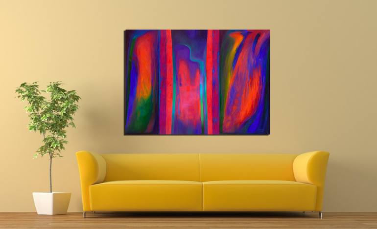 Original Abstract Painting by István JARMECZKY