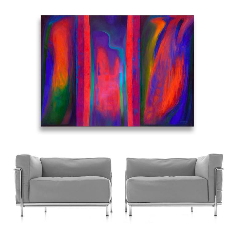 Original Abstract Painting by István JARMECZKY