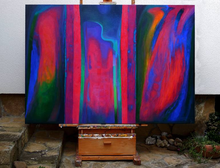 Original Abstract Painting by István JARMECZKY