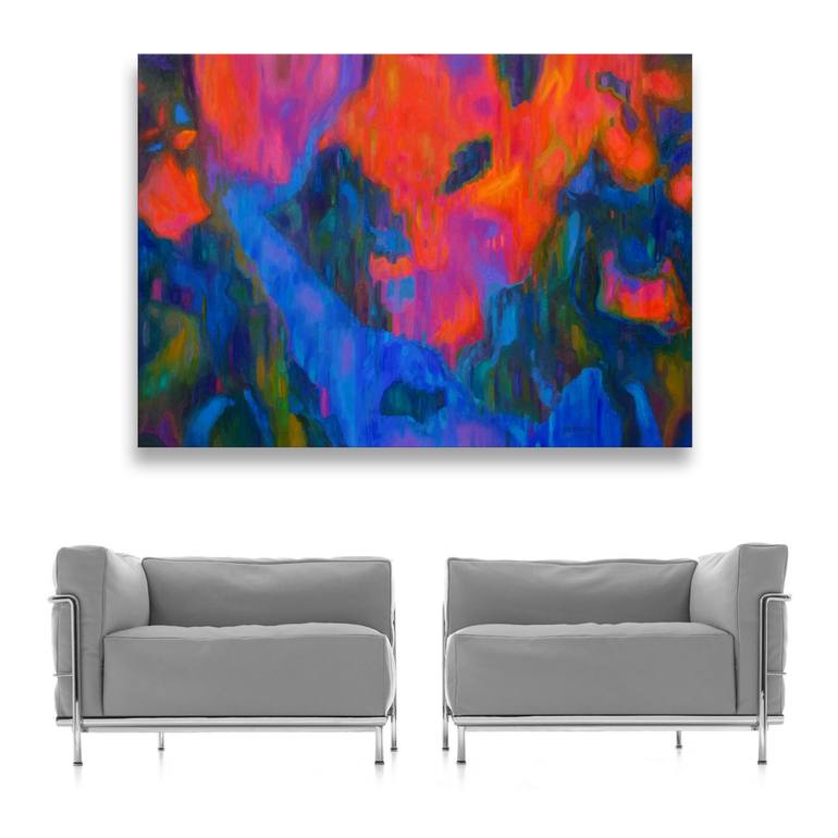Original Abstract Expressionism Abstract Painting by István JARMECZKY