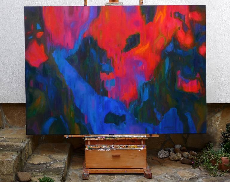 Original Abstract Painting by István JARMECZKY