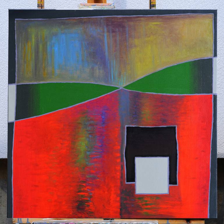 Original Abstract Painting by István JARMECZKY