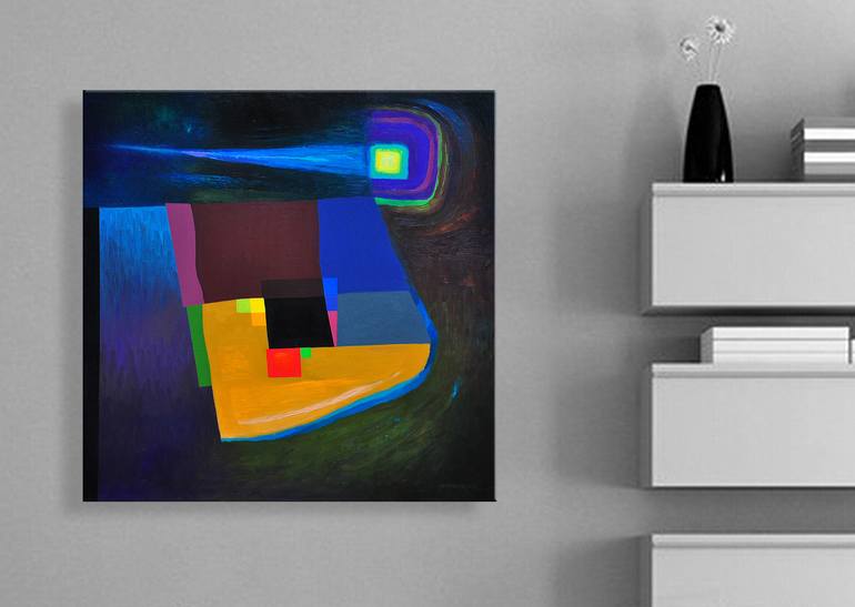 Original Abstract Painting by István JARMECZKY