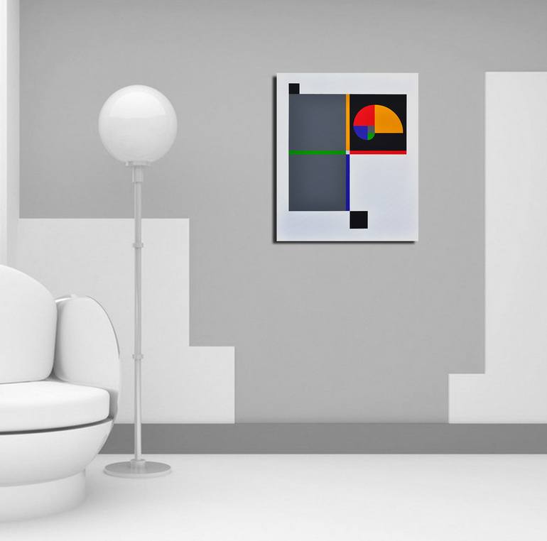 Original Geometric Painting by István JARMECZKY