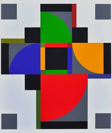 Print of Geometric Paintings by István JARMECZKY