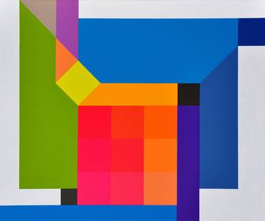 Original Abstract Geometric Paintings by István JARMECZKY