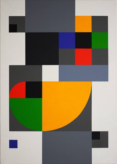 Print of Abstract Geometric Paintings by István JARMECZKY