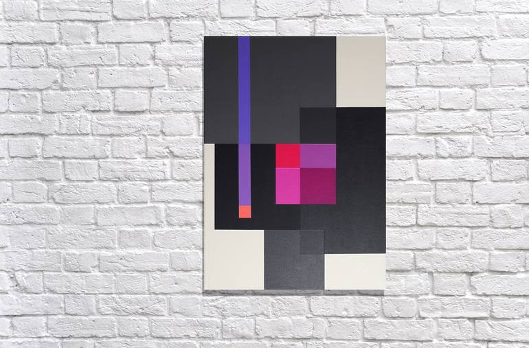 Original Geometric Painting by István JARMECZKY